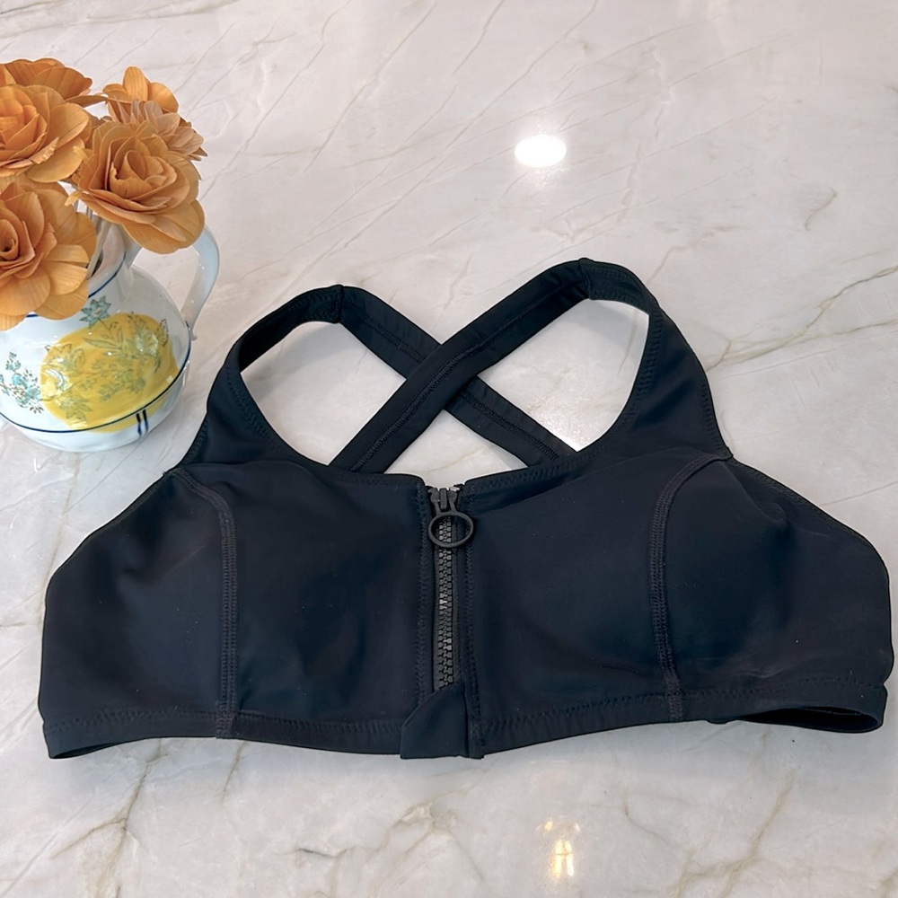 Athleta Zip Front Sports Bra